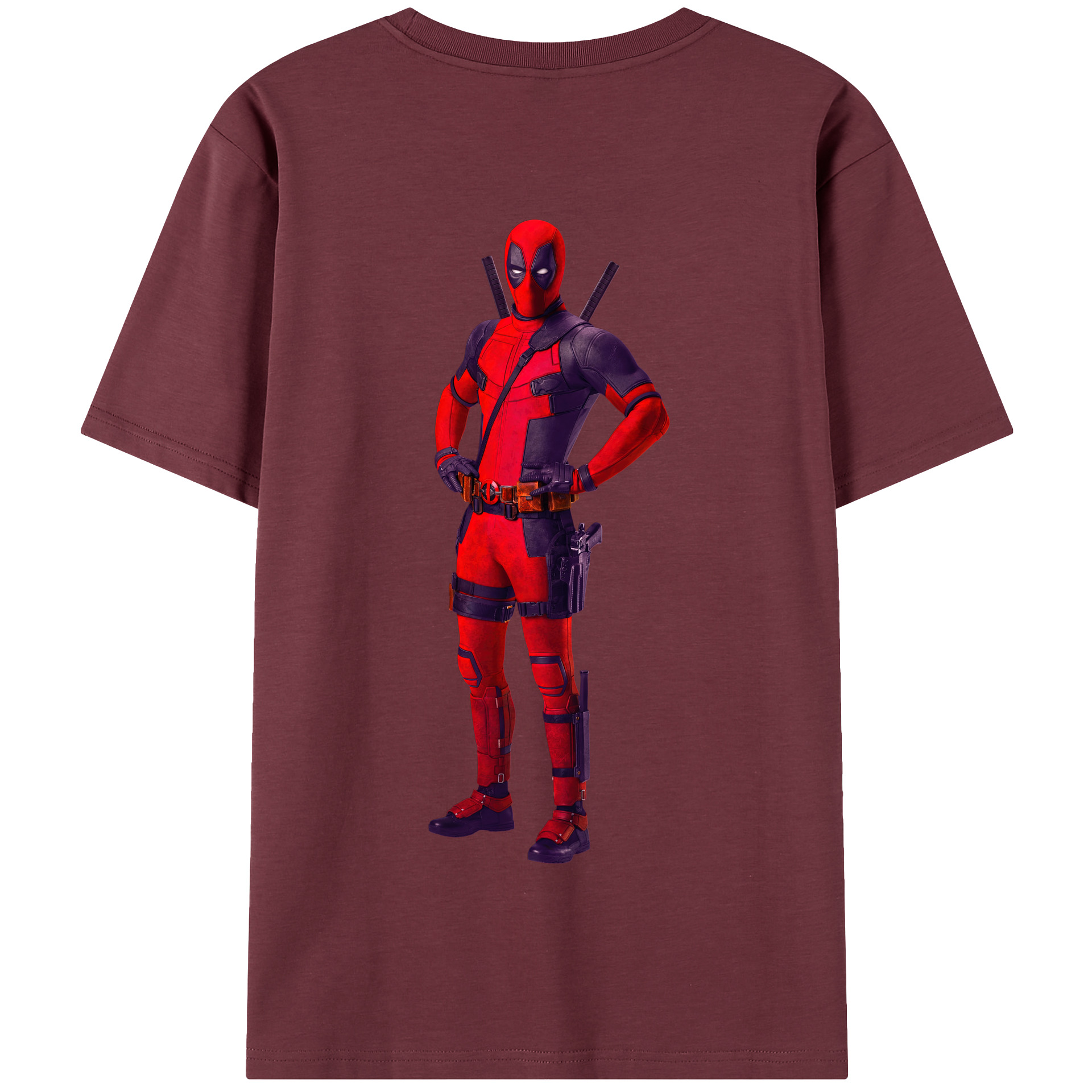 （画像用） Deadpool デッドプール 綿100％半袖Tシャツ（背面プリント）